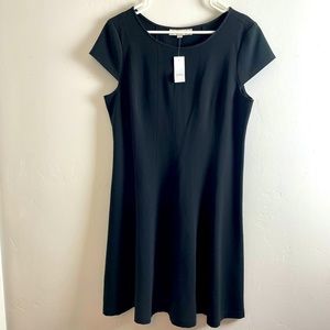 Loft Women’s Black Cap Sleeve Dress Size 12 New
